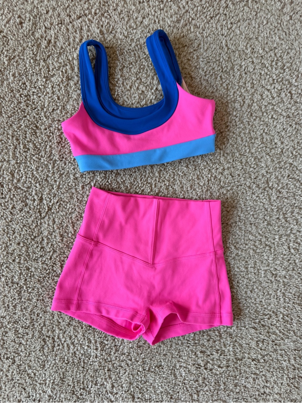 Jo+Jax Neon Pink & Royal Blue Two-Piece Set